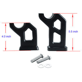 5.0" Black Handlebar Risers For 2018-25 Fat Bob - 0