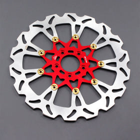 14.0" Red Front Brake Rotor for Softail Dyna Sportster- 9 Spoke