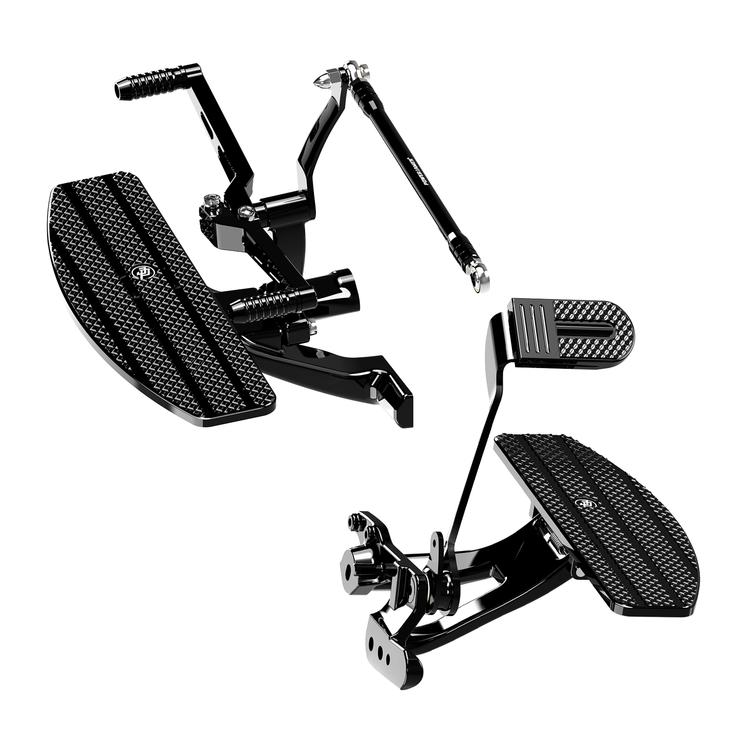 Black Floorboard Foot Controls Kit for 18-2025 FX Softail
