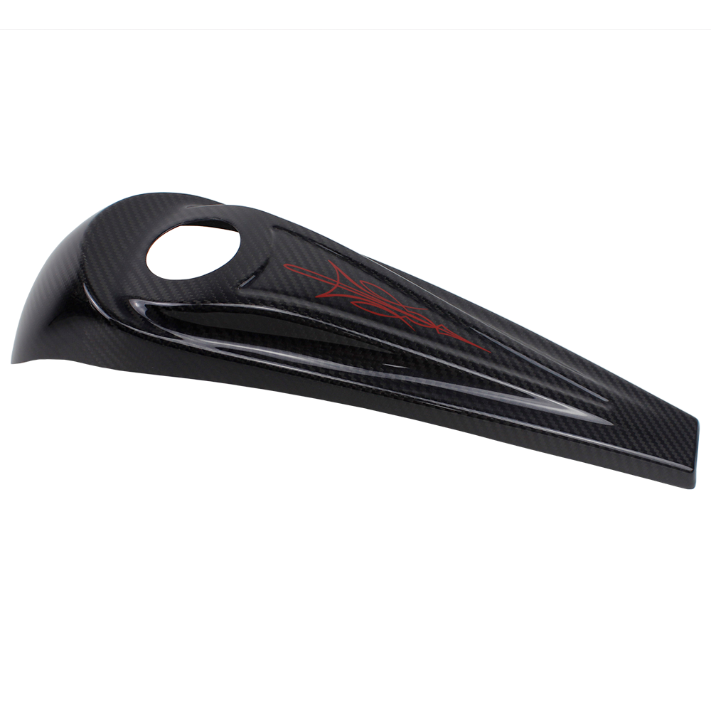 Carbon Fiber Fuel Tank Dash Cover with Red Totem for Harley 08-23