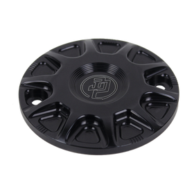 Black Whirlpool Designer Timer Cover for Harley M8 engine-equipped models 17-up - 0