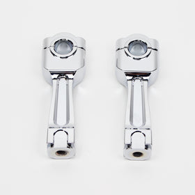 Pisrton Rod 1.0" Inch Risers Kit - 5.9" Height-Chrome - 0