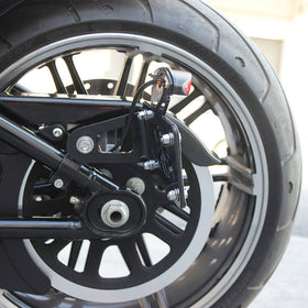 Black Horizontal Integrated Side-Mount License Plate Assemblies-