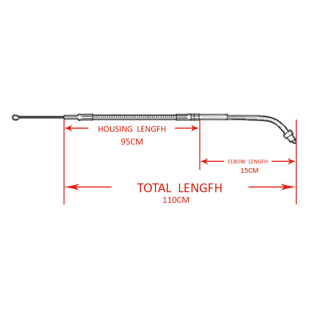 43.3"/ 110cm Stainless Steel with Smokey Black Pearl Skin Throttle and Idle Cable Set for Harley Davidson V-Twin