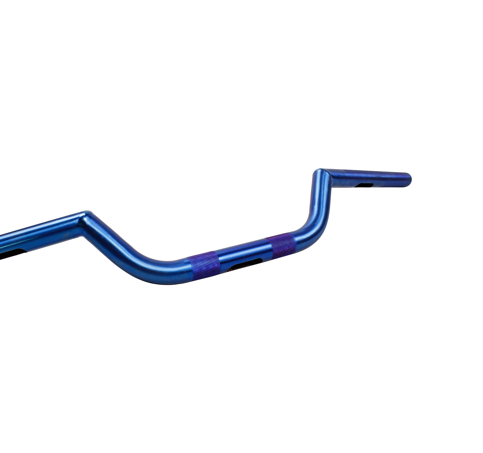 100% Gold Titanium Handmade Drag Handlebar for Harley Davidson 1.0" Clamping Area (Blue)