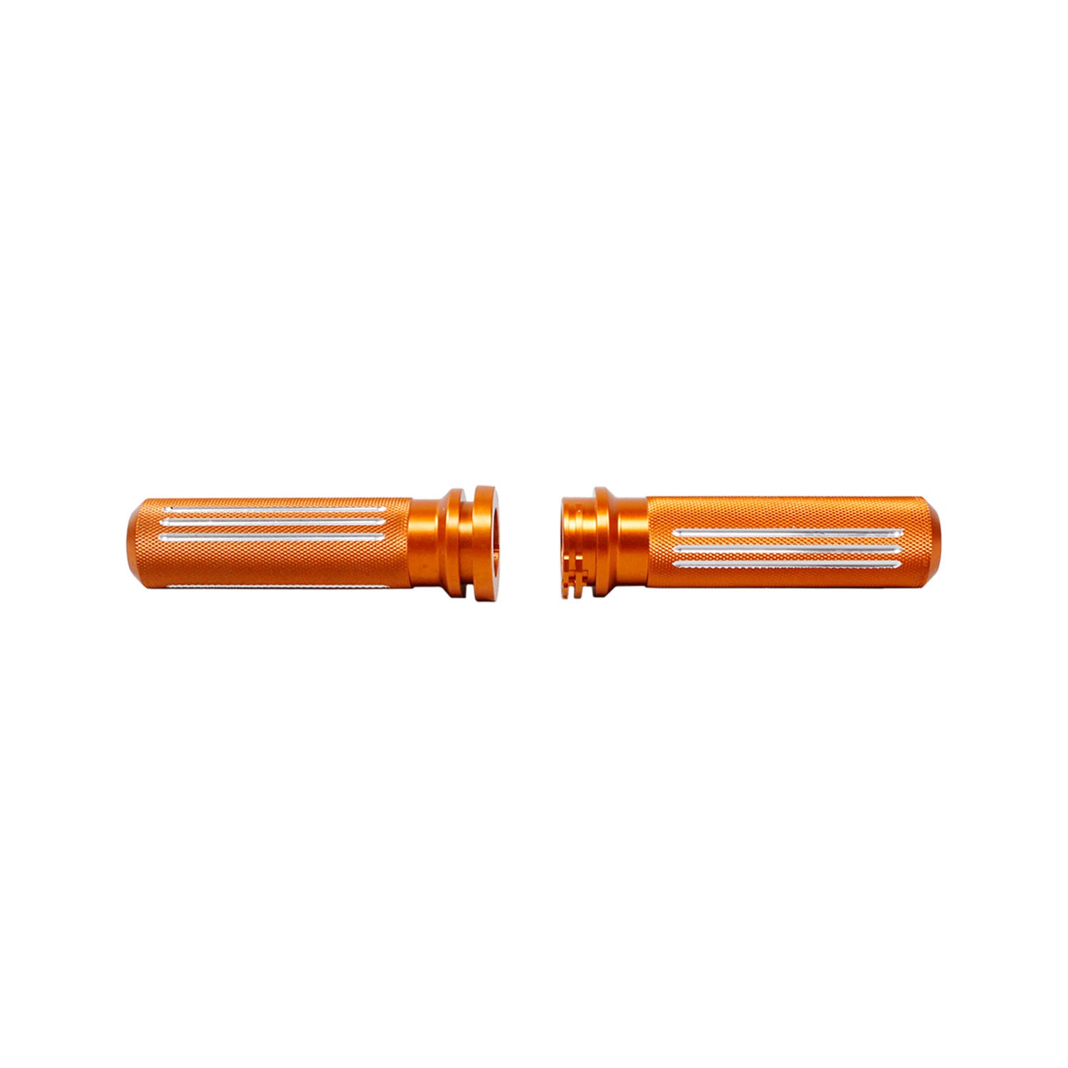 Orange CNC-Cut Diamond Hand Grips for Harley Davidson Models w/o TBW