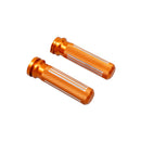 Orange CNC-Cut Diamond Hand Grips for Harley Davidson Models w/o TBW-8