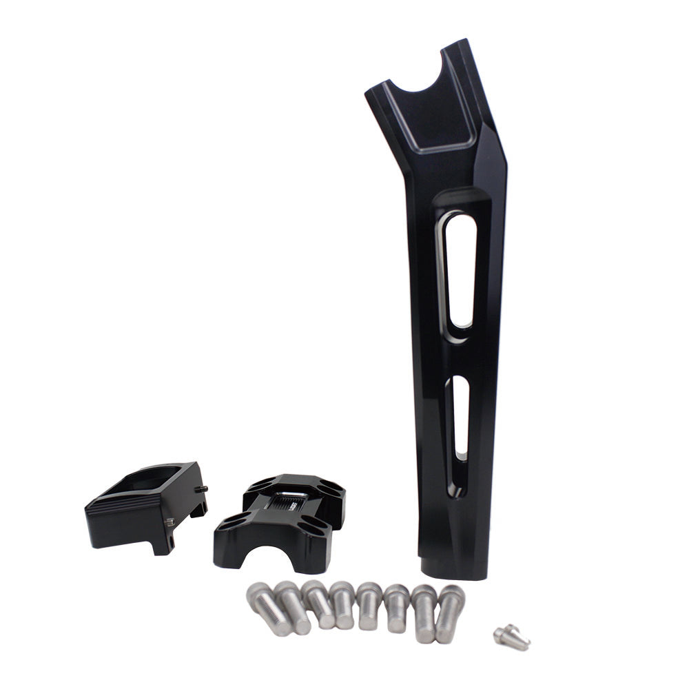 10" Black Handlebar Risers Kit for Harley Davidson Softail Dyna