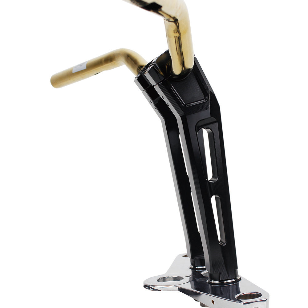10" Black Handlebar Risers Kit for Harley Davidson Softail Dyna