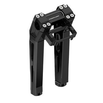 10" Black Handlebar Risers Kit for Harley Davidson Softail Dyna