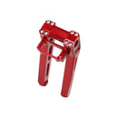 10" Tall Red Pullback Handlebar Risers Kit for Harley Davidson Softail Dyna-2