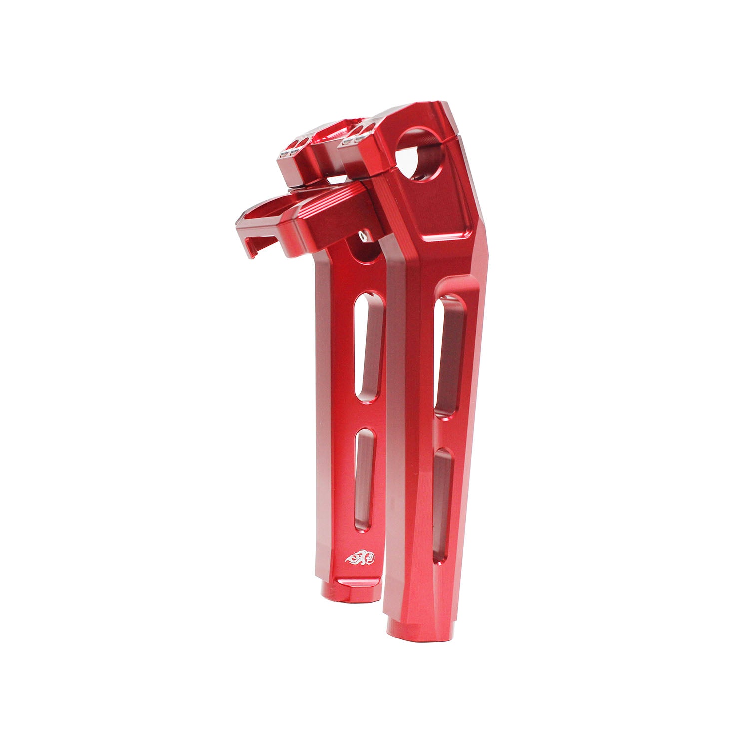 10" Tall Red Pullback Handlebar Risers Kit for Harley Davidson Softail Dyna