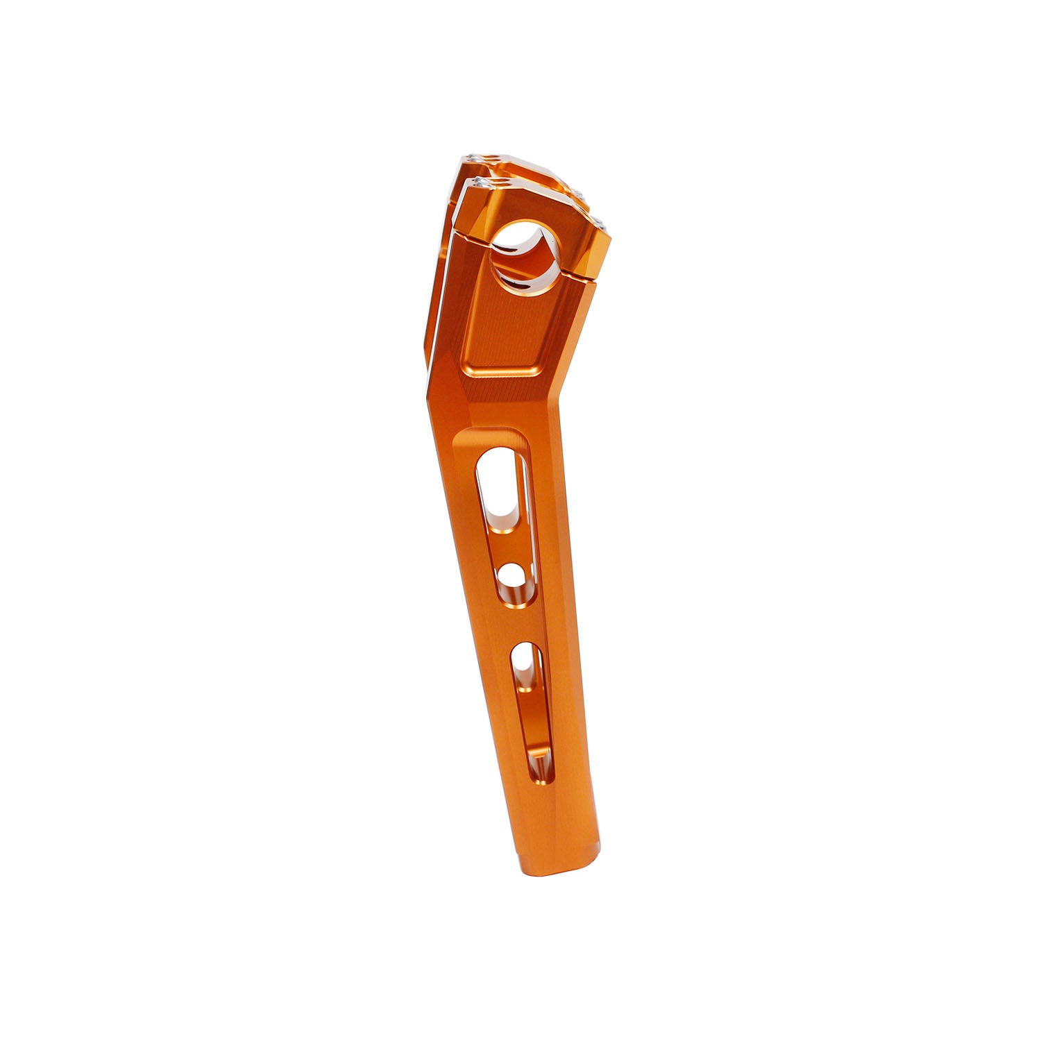 10" Tall Orange Pullback Handlebar Risers Kit for Harley Davidson - 0