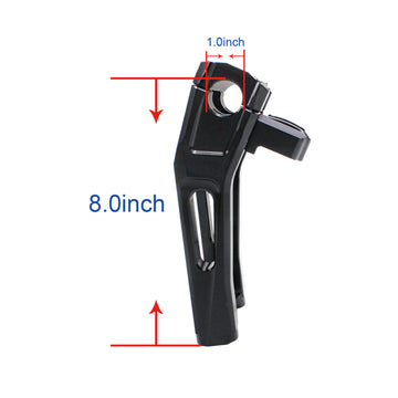 8.0" Tall Black Pullback Handlebar Risers Kit for Harley Davidson Softail Dyna Road King - 0