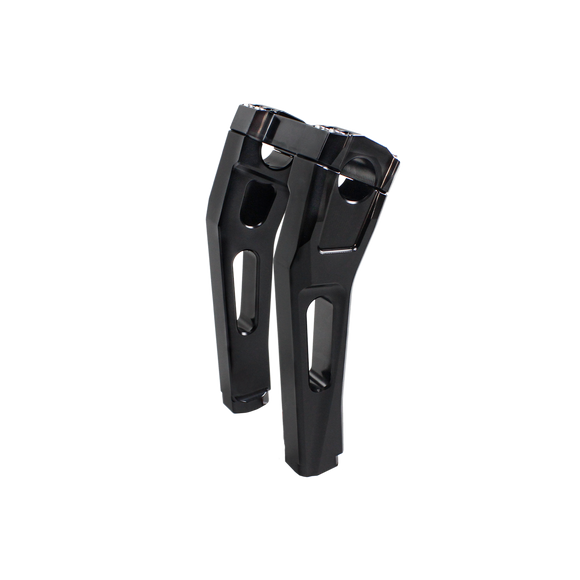 8.0" Tall Black Pullback Handlebar Risers Kit for Harley Davidson Softail Dyna Road King