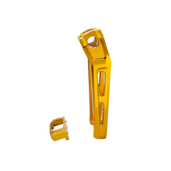 10" Tall Gold Pullback Handlebar Risers Kit for Harley Davidson Softail Dyna