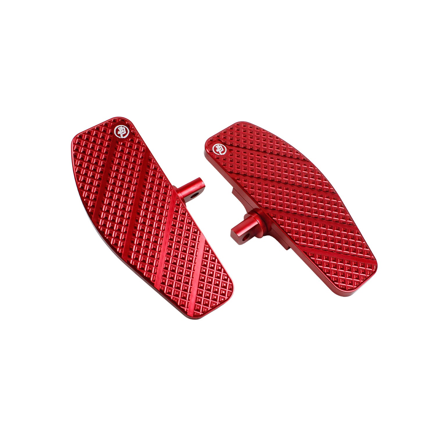 Red 8.0" Mini Floorboard Footrest for Harley 84-2017 Super Wider Glide FXSB FXDC - 0