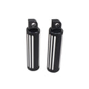Black 1.2”CNC Cut Footpeg Footrest for Harley Touring Softail Dyna-6