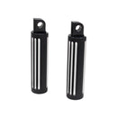 Black 1.2”CNC Cut Footpeg Footrest for Harley Touring Softail Dyna-7