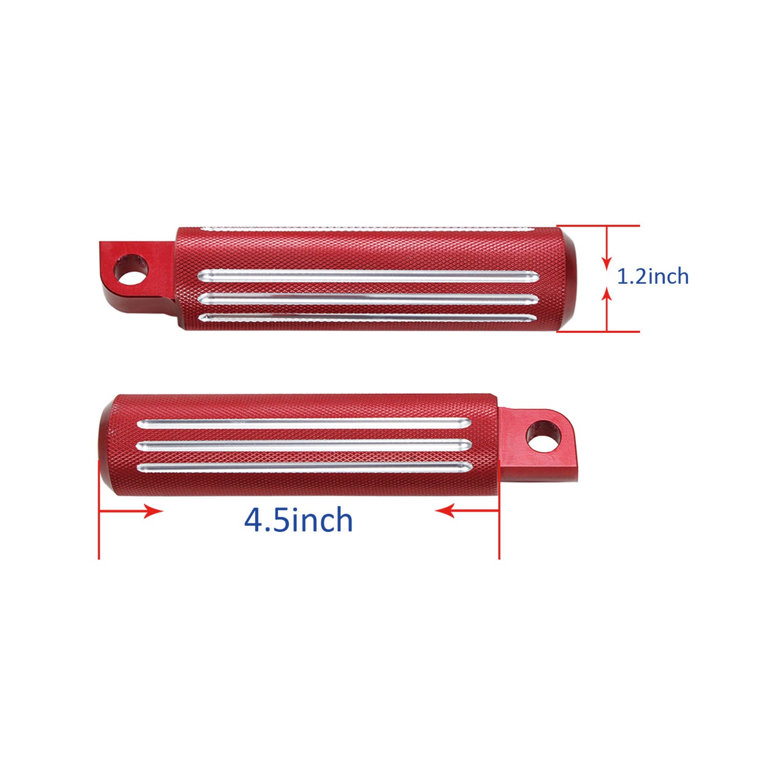 Red Ait-Slip Diamond Footpegs Footrest for Harley Softail Dyna Touring