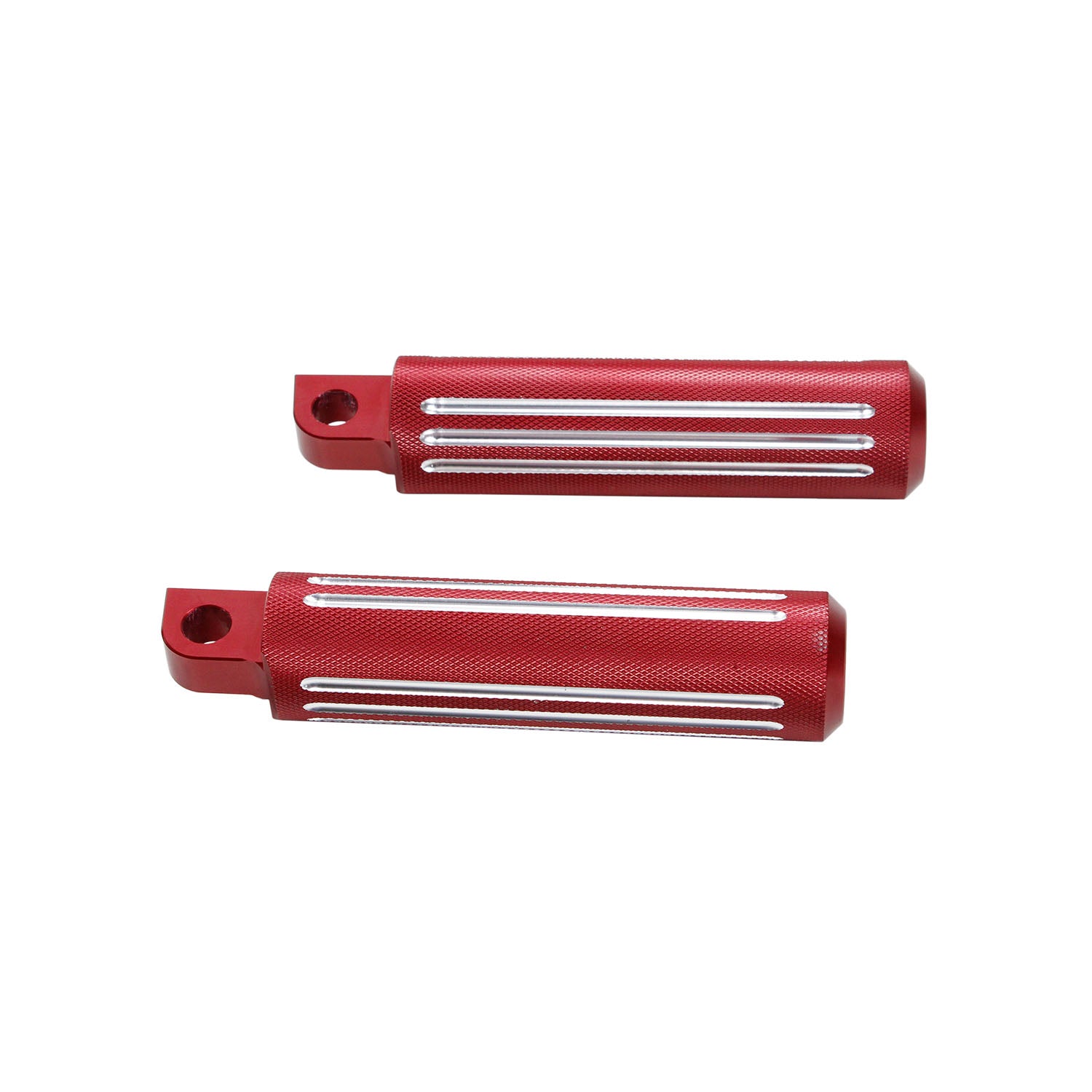 Red Ait-Slip Diamond Footpegs Footrest for Harley Softail Dyna Touring