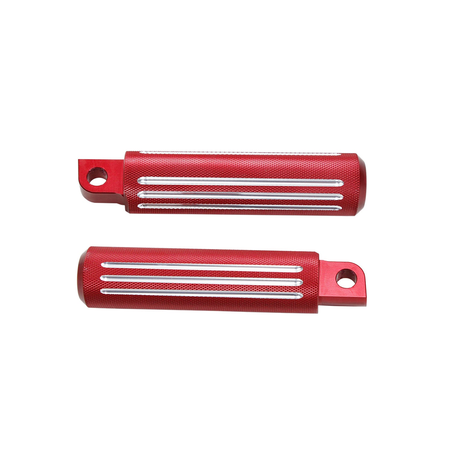 Red Ait-Slip Diamond Footpegs Footrest for Harley Softail Dyna Touring