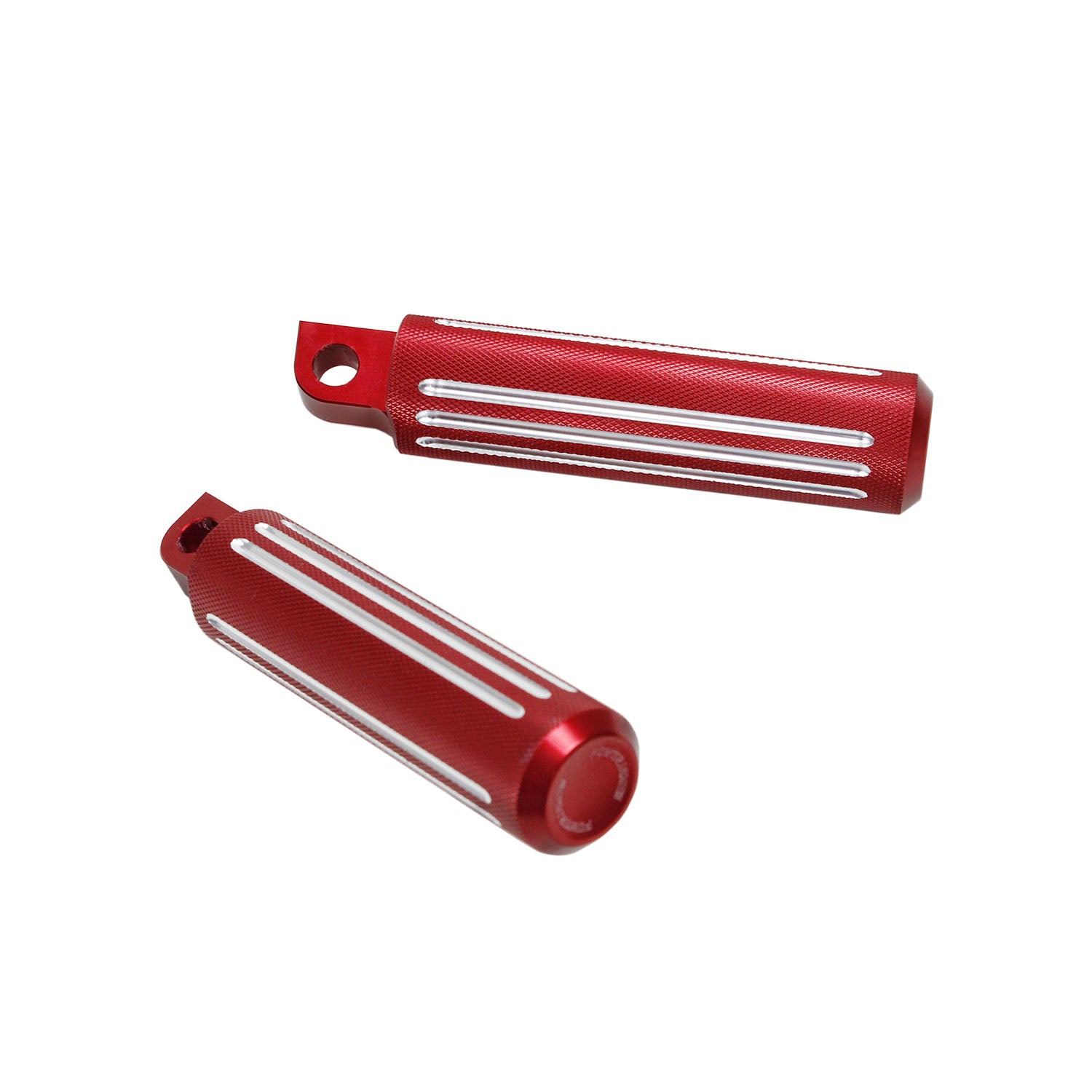 Red Ait-Slip Diamond Footpegs Footrest for Harley Softail Dyna Touring