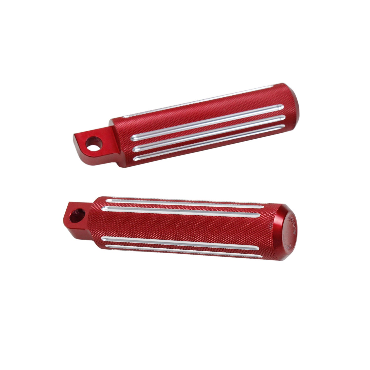 Red Ait-Slip Diamond Footpegs Footrest for Harley Softail Dyna Touring