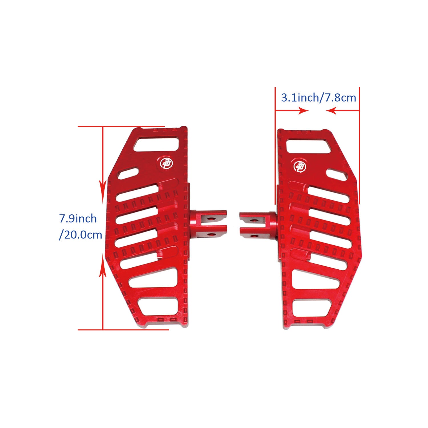 RED Anit-Slip Diamond Mini Hollow Floorboard for Harley Davidson 18-Later