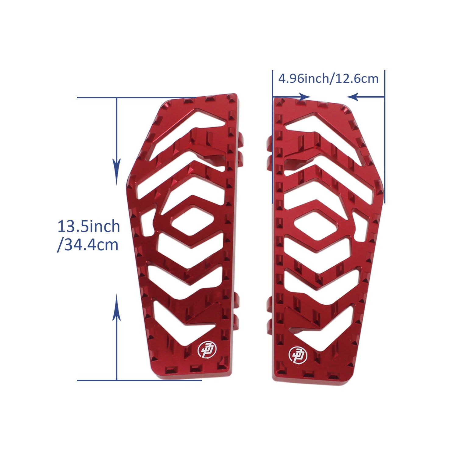 Red Anit-Slip Big Rider's Floorboards for Harley Davidson