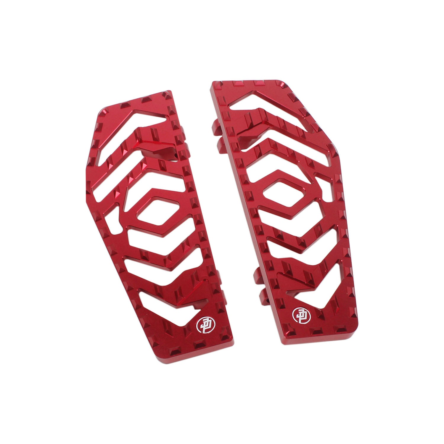 Red Anit-Slip Big Rider's Floorboards for Harley Davidson - 0