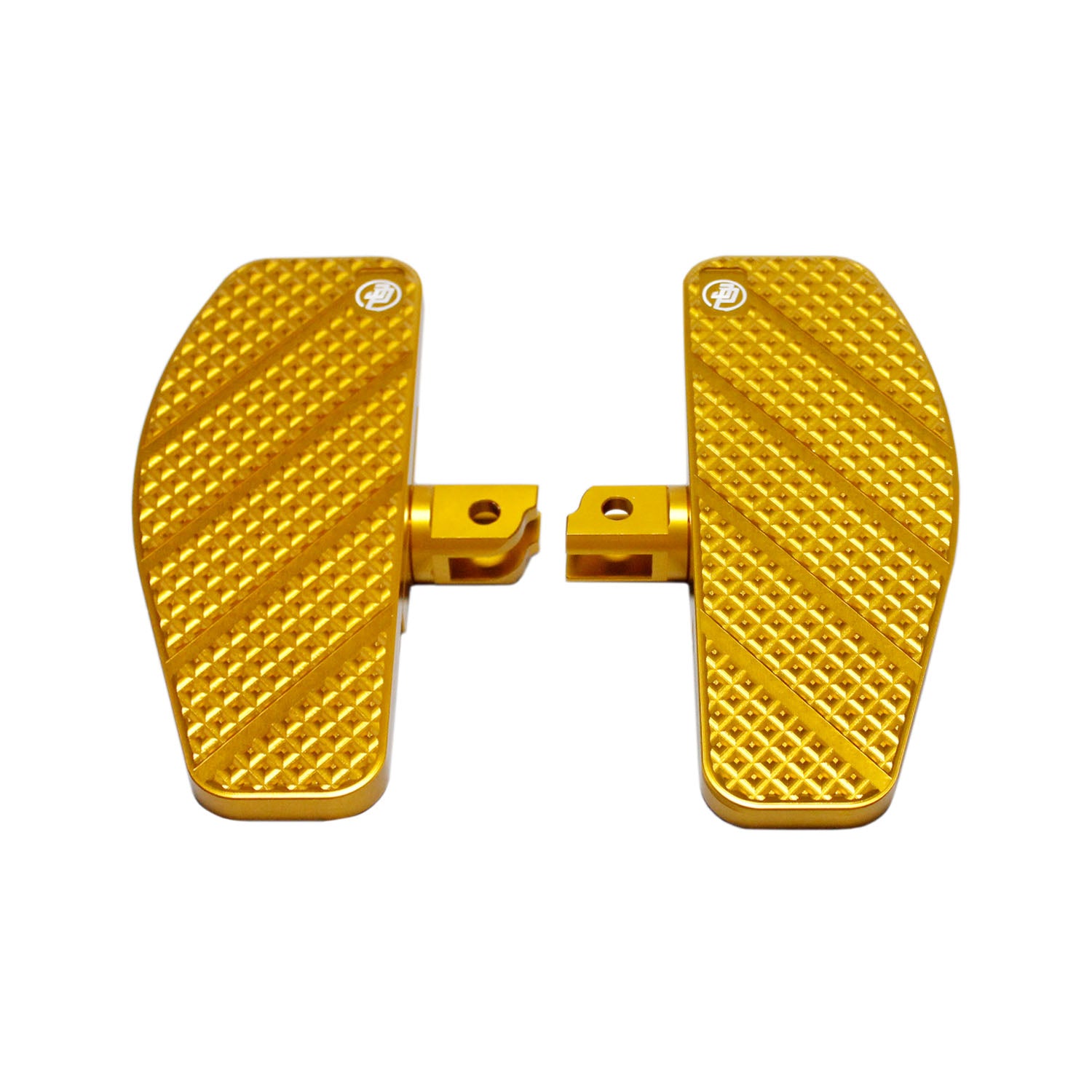 Gold Anti-Slip Diamond Mini Foot Floorboards for Harley Davidson Dyna Softail - 0