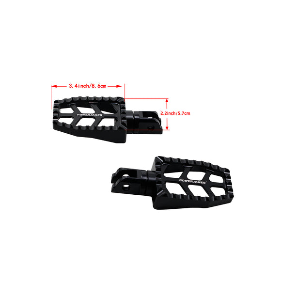 Black Passenger Footpegs for Harley Davidson 2018-2023 Softail FX Models