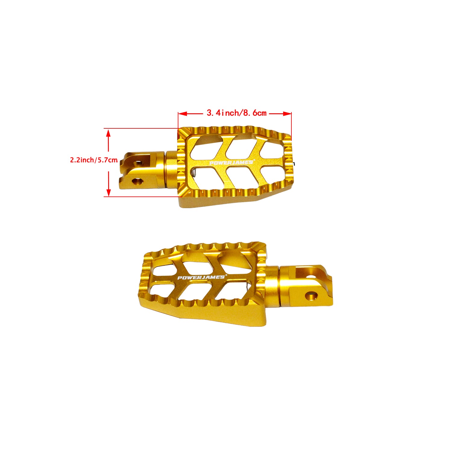 Gold Passenger Footpegs for Harley Davidson 2018-2023 Softail FX Models