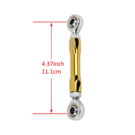 Gold Mid- Control Shifter Shift Linkage for Harley Davidson Dyna 1984-2017 Models - 0