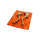 Gold Adjustable Brake Clutch Lever Control Kit for Harley Davidson Softail 2018-2023-3