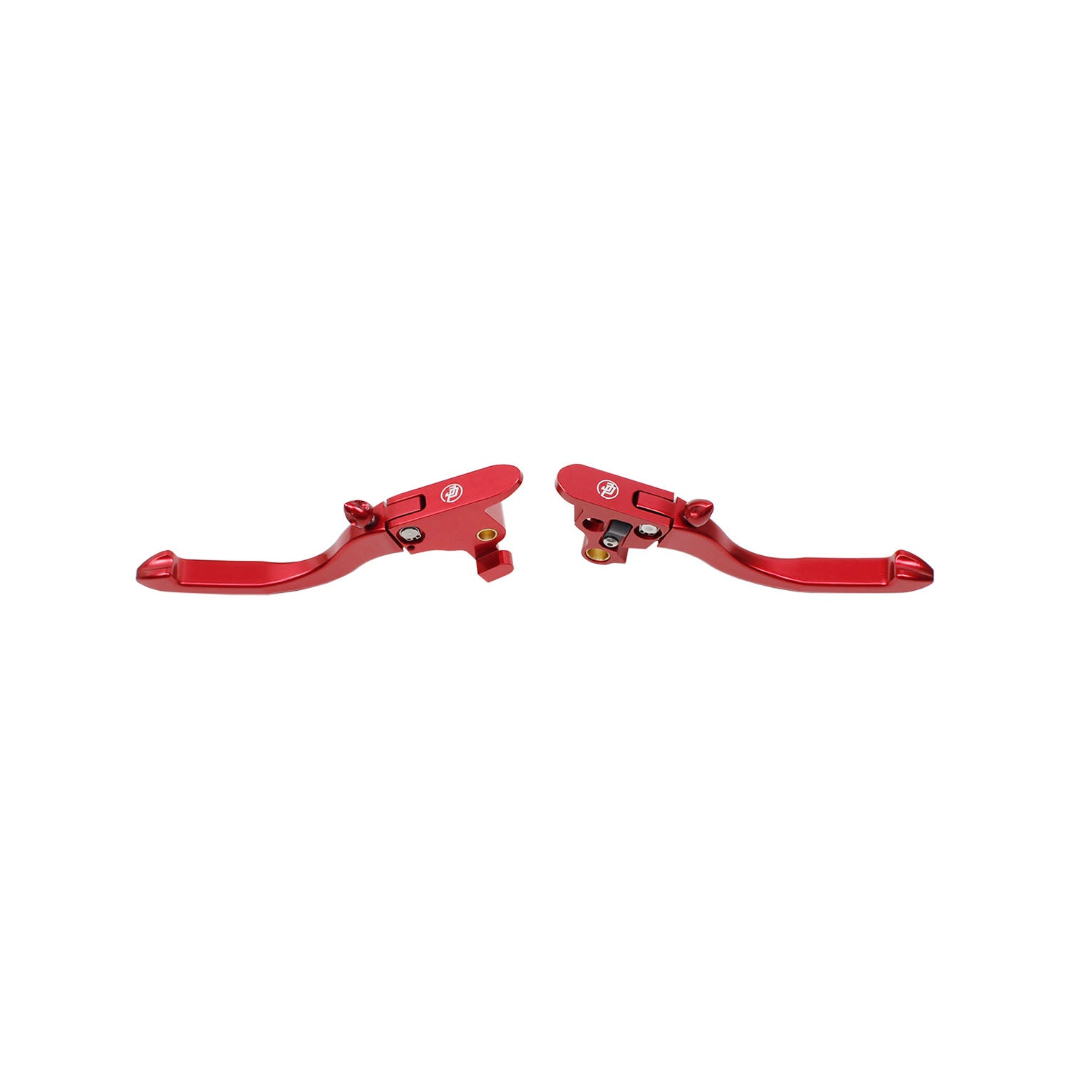 Anodized Red Adjustable Brake Clutch Lever Control Kit for Harley Davidson Softail 2018-2023