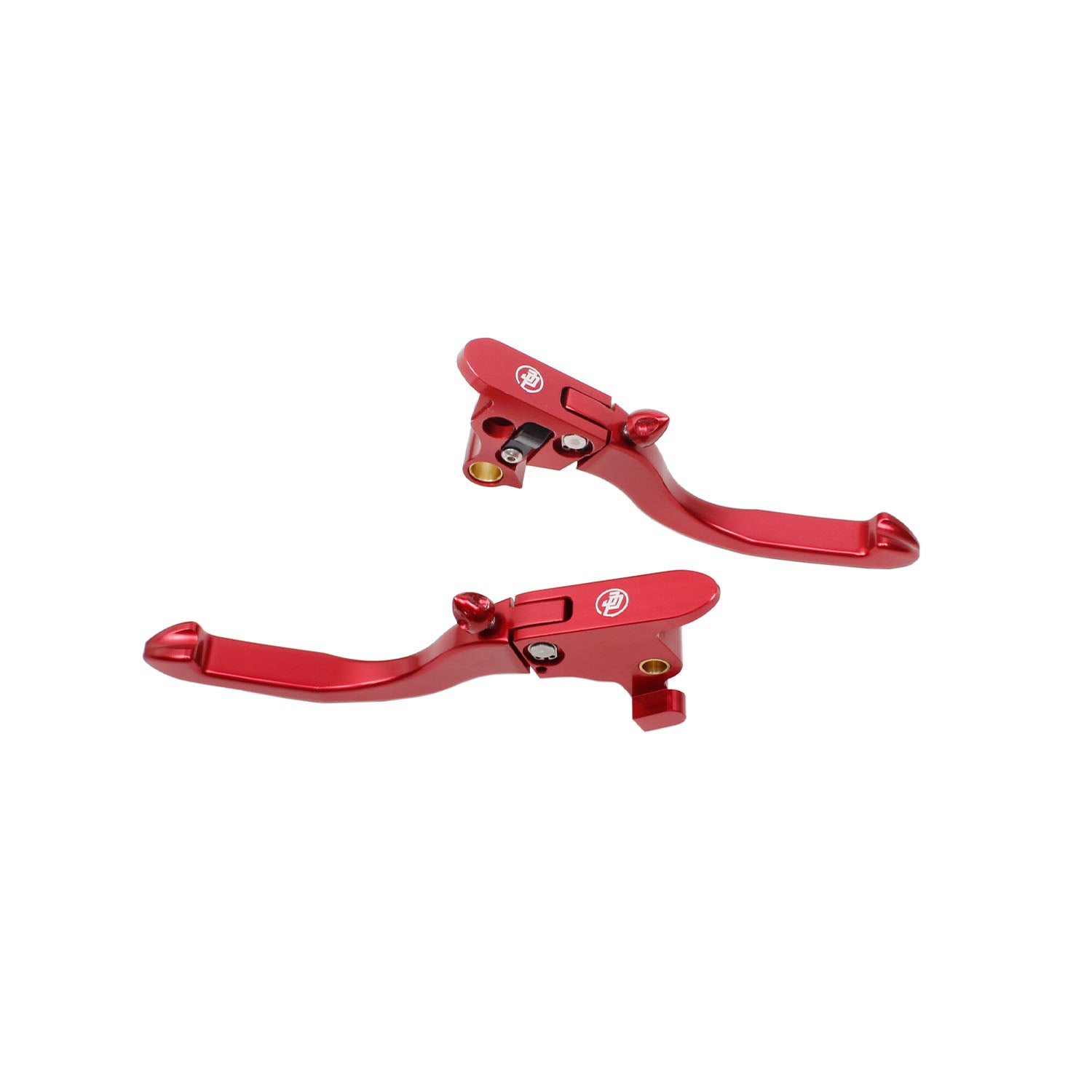 Anodized Red Adjustable Brake Clutch Lever Control Kit for Harley Davidson Softail 2018-2023