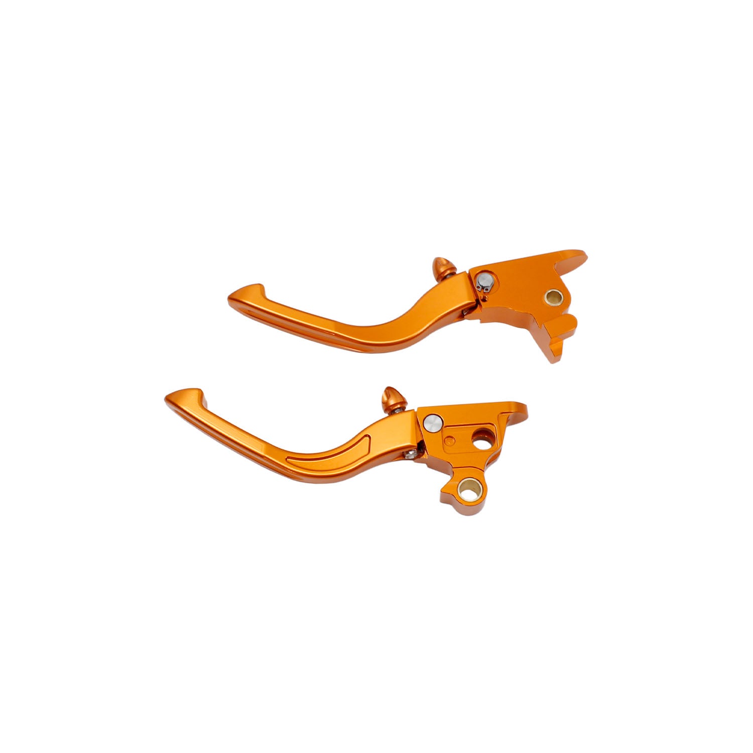 Anodized Orange Adjustable Brake Clutch Lever Control Kit for Harley Davidson Softail 2018-2023