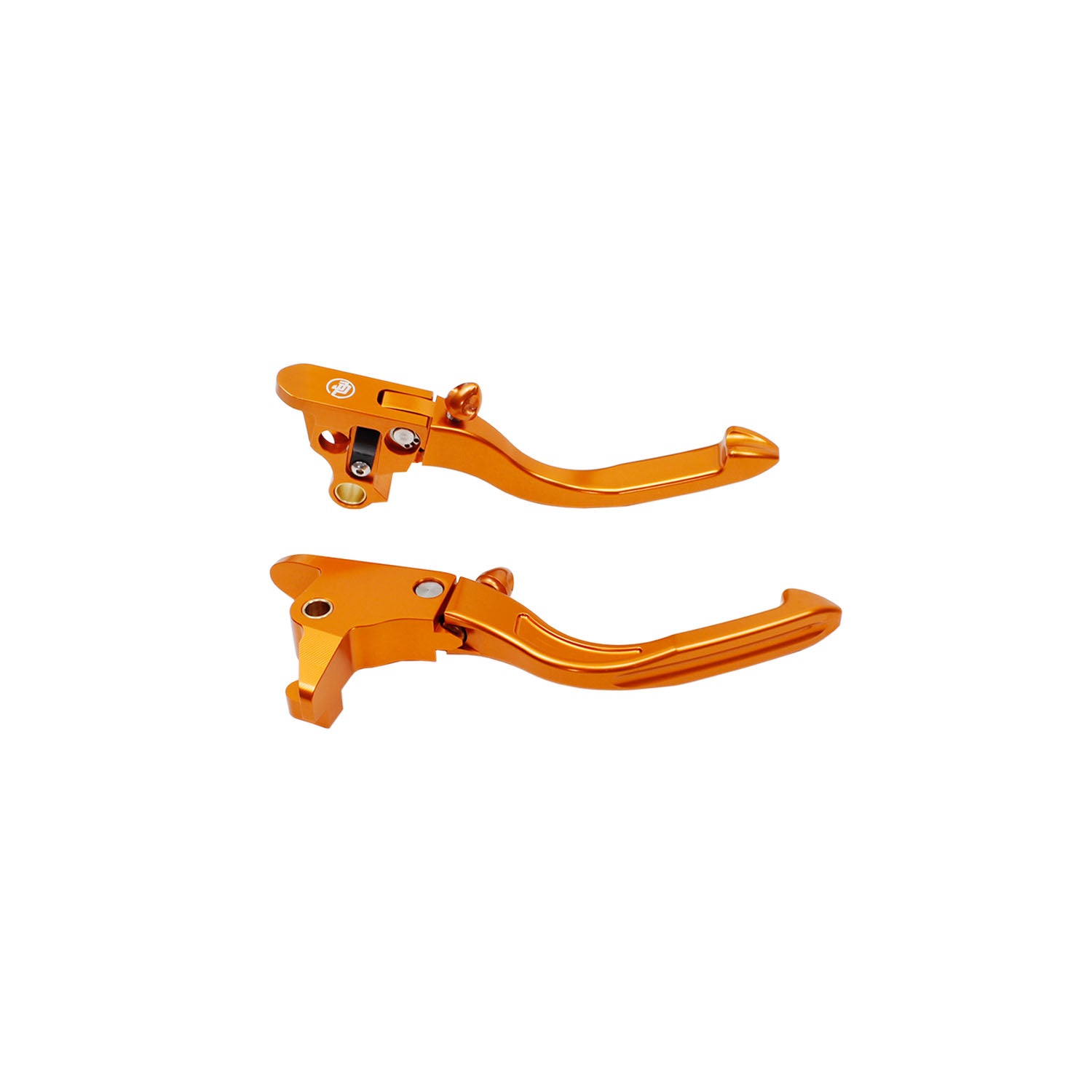 Anodized Orange Adjustable Brake Clutch Lever Control Kit for Harley Davidson Softail 2018-2023