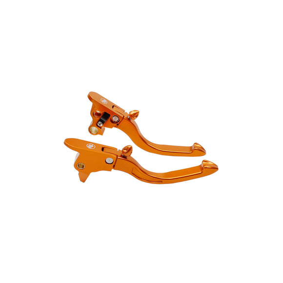 Anodized Orange Adjustable Brake Clutch Lever Control Kit for Harley Davidson Softail 2018-2023