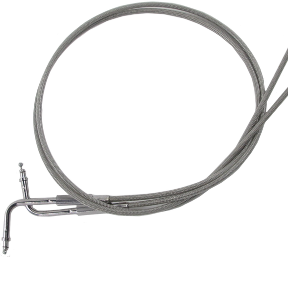 Chrome Idle and Throttle Cable-1.1m