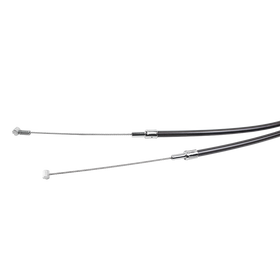 47" Smoky Black Pearl Braided Throttle and Idle Cruise Cables for Harley V Twin - 0