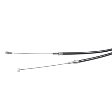 47" Smoky Black Pearl Braided Throttle and Idle Cruise Cables for Harley V Twin - 0