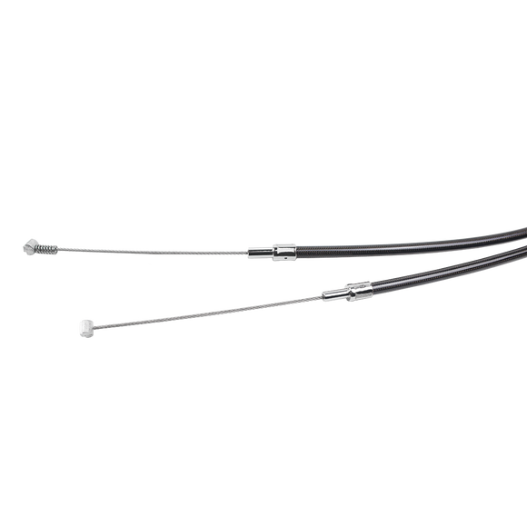 47" Smoky Black Pearl Braided Throttle and Idle Cruise Cables for Harley V Twin