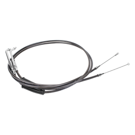 43.3"/ 110cm Stainless Steel with Smokey Black Pearl Skin Throttle and Idle Cable Set for Harley Davidson V-Twin