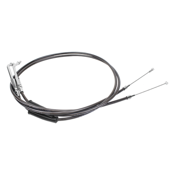 43.3"/ 110cm Stainless Steel with Smokey Black Pearl Skin Throttle and Idle Cable Set for Harley Davidson V-Twin