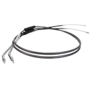 47" Smoky Black Pearl Braided Throttle and Idle Cruise Cables for Harley V Twin-7