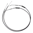 43.3"/ 110cm Stainless Steel with Smokey Black Pearl Skin Throttle and Idle Cable Set for Harley Davidson V-Twin-2