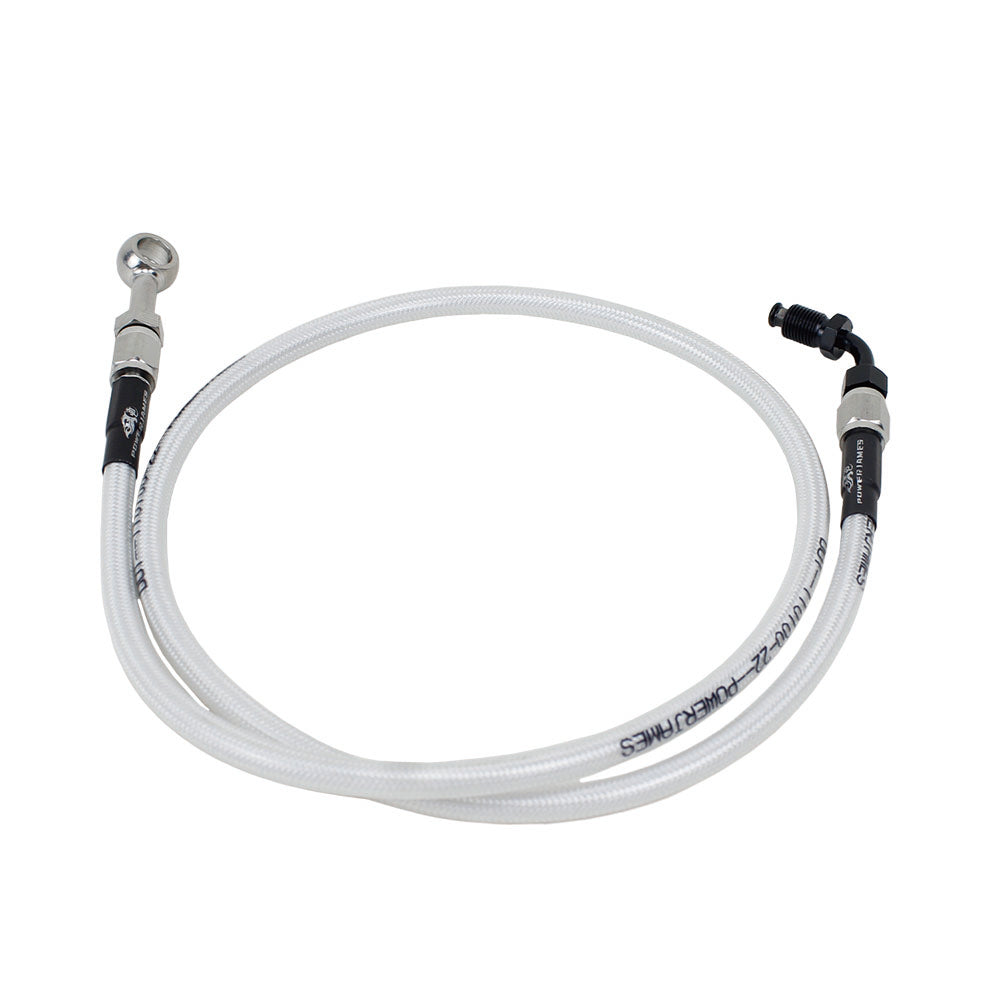 39.3" White Silve Upper Brake Line for Harley 18-Later Softail Models - 0